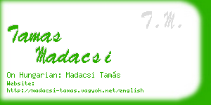 tamas madacsi business card